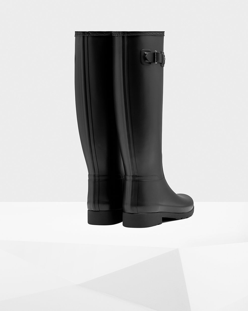 Hunter Mujer Refined Slim Fit - Botas de Lluvia Negras - 538-TZEYSV